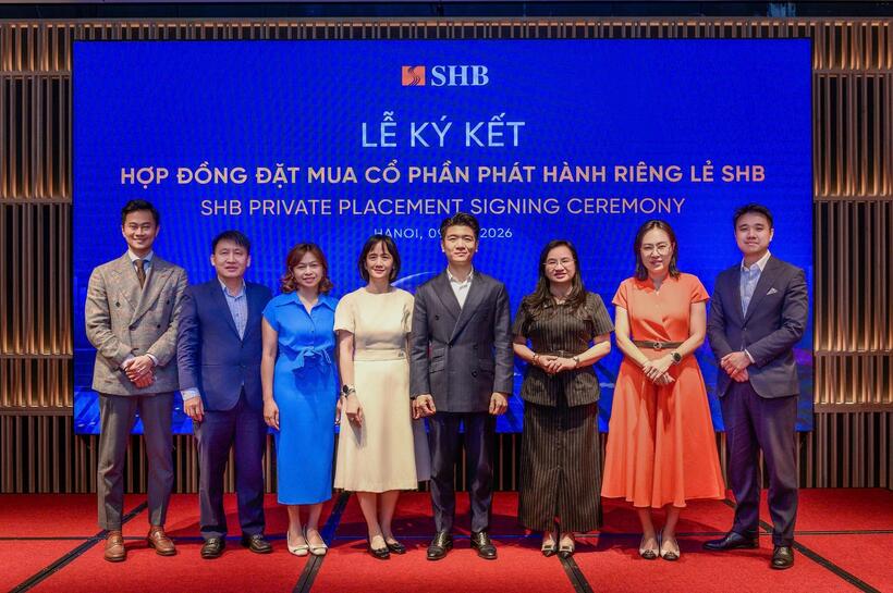 Các quỹ ngoại ký kết mua cổ phần phát hành riêng lẻ của SHB