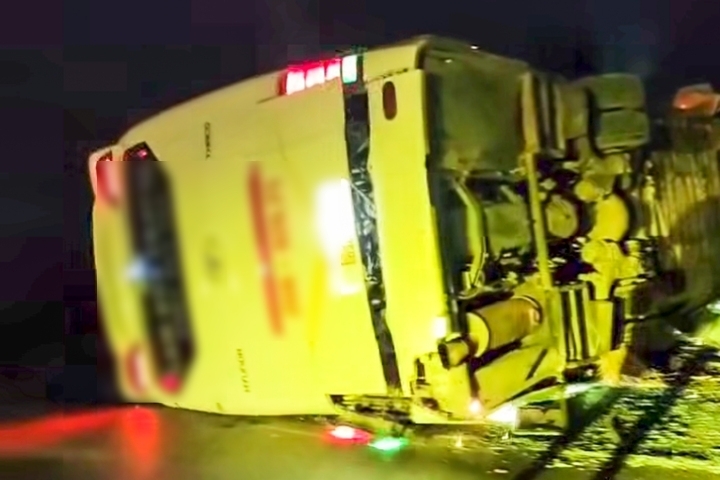 Hiện trường vụ tai nạn. Ảnh: VTC News