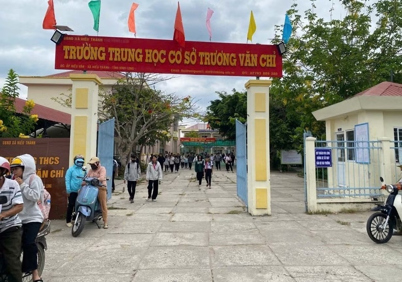 Trường THCS Trương Văn Chỉ, xã Hiếu Thành, tỉnh Vĩnh Long. Ảnh: Tiền phong