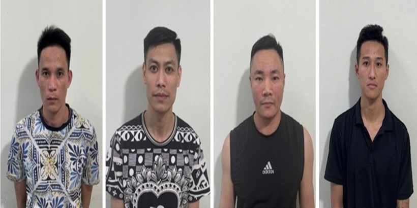 Các đối tượng tổ chức sử dụng trái phép chất ma túy. (Ảnh: Công an TP.Hà Nội)