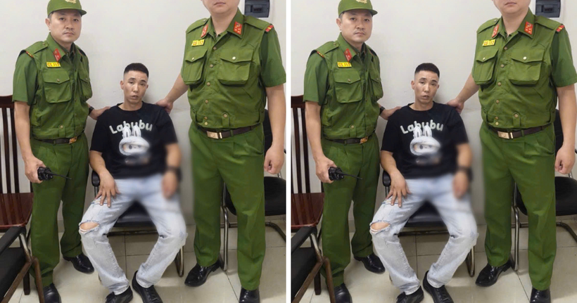 Đối tượng bị bắt giữ. (Ảnh: Công an Hà Nội)