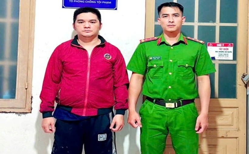 Đối tượng Huỳnh Phước Tân tại cơ quan Công an. (Ảnh: Công an tỉnh Đồng Nai)