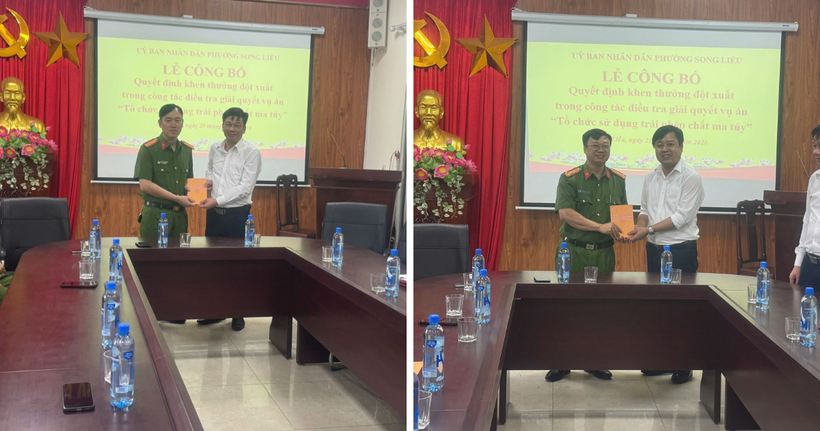 Chủ tịch UBND phường Song Liễu, trực tiếp thưởng nóng Phòng Cảnh sát điều tra tội phạm về ma túy, Công an tỉnh Bắc Ninh và tập thể Công an phường Song Liễu, do đã có thành tích xuất sắc trong đấu tranh với tội phạm và tệ nạn về ma tuý.