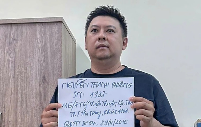Nguyễn Thanh Phương bị công an bắt giữ. Ảnh: PLO