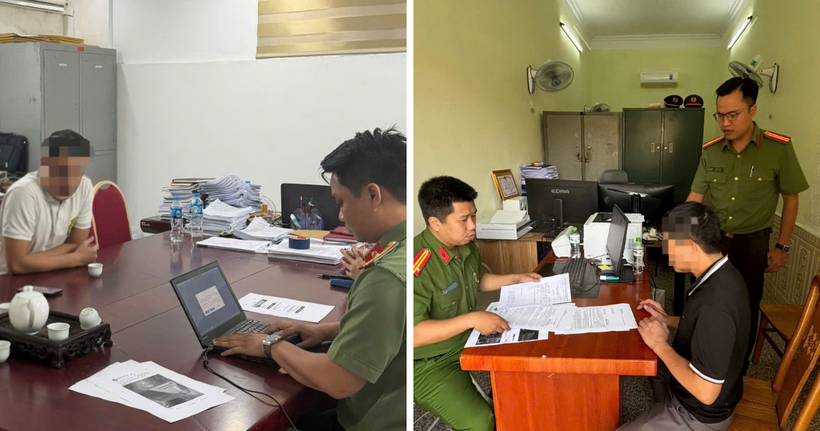 Các trường hợp có hành vi sử dụng mạng xã hội Facebook để bình luận lời lẽ khiếm nhã, tiêu cực, công kích, xúc phạm uy tín của lực lượng Công an trên không gian mạng. (Ảnh: Công an Hải Phòng)