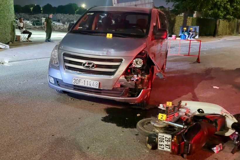 Hiện trường vụ TNGT.