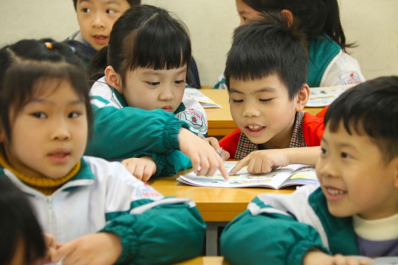 Học sinh tiểu học tại Hà Nội. Ảnh minh họa: VietNamnet