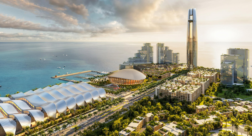 Tổ hợp công trình APEC 2027 tại Phú Quốc là minh chứng&nbsp; cho năng lực kiến tạo các biểu tượng kiến trúc quốc tế của Sun Group. Ảnh: Ánh Dương.