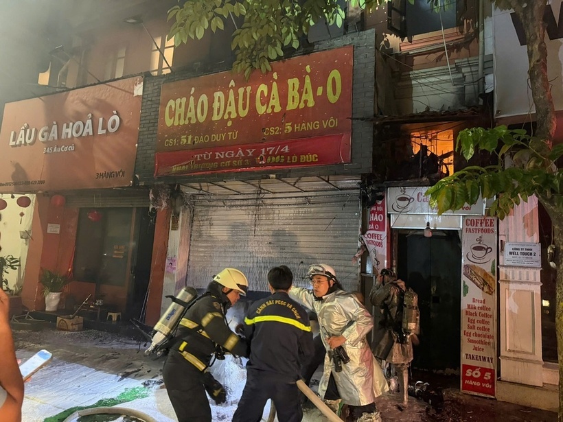Cửa hàng cháo - nơi xảy ra hoả hoạn (Ảnh: Công an cung cấp).