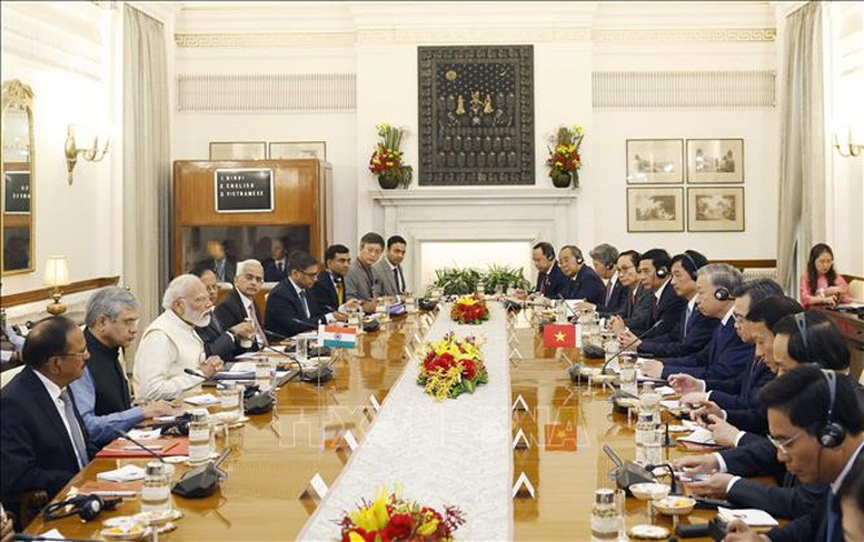 Tổng Bí thư, Chủ tịch nước Tô Lâm hội đàm với Thủ tướng Ấn Độ Narendra Modi - Ảnh: TTXVN
