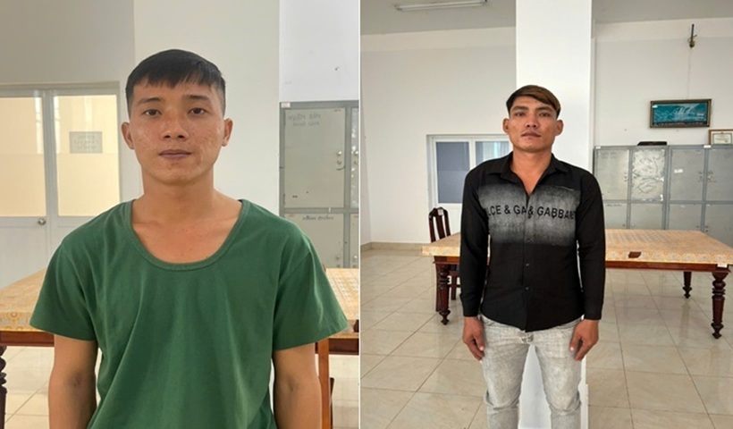 Đối tượng Nguyễn Văn Tấn và Đối tượng Lê Văn Né. Ảnh: Công an tỉnh Đồng Tháp