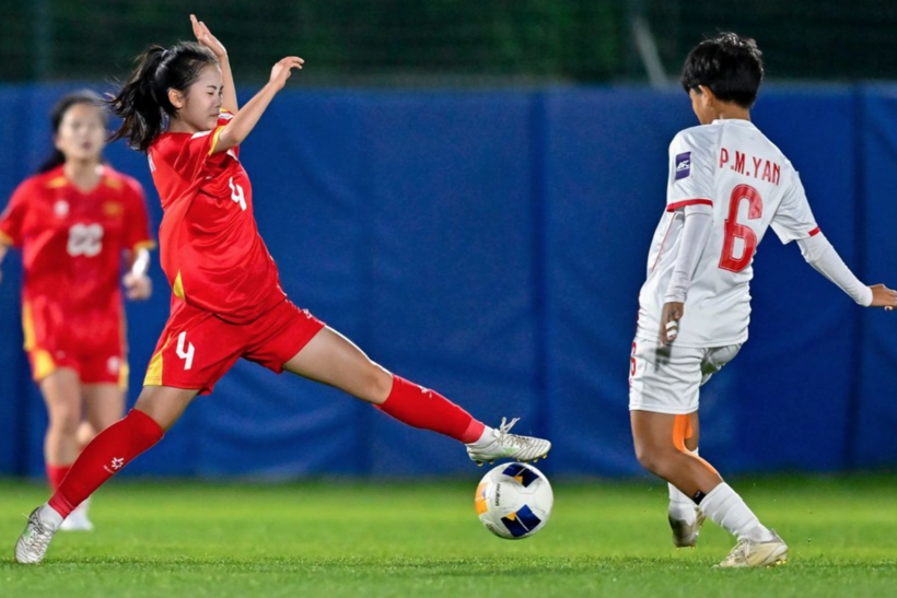 U17 nữ Việt Nam đặt quyết tâm lớn giành vé dự World Cup khi quyết đấu với U17 nữ Australia ở tứ kết giải U17 nữ châu Á 2026. Ảnh: AFC