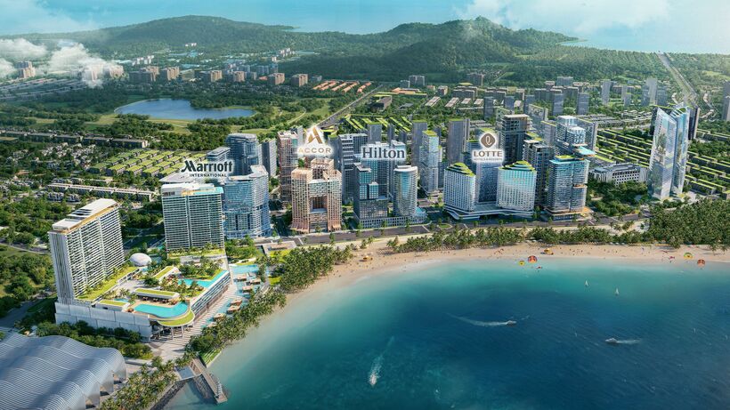 Một “đại lộ khách sạn” đang được xây dựng tại Bãi Đất Đỏ, Phú Quốc để phục vụ APEC 2027