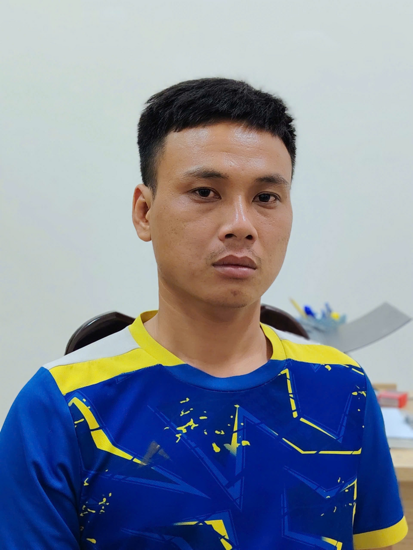 Nghi phạm Võ Văn Tài tại cơ quan công an sau khi bị bắt giữ.&nbsp;ẢNH:Đ.X