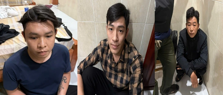 3 nghi phạm bị tạm giữ hình sự để điều tra về việc tấn công chủ quán karaoke ở Đồng Nai do mâu thuẫn trong lúc tính tiền. (Ảnh: Công an Đồng Nai)