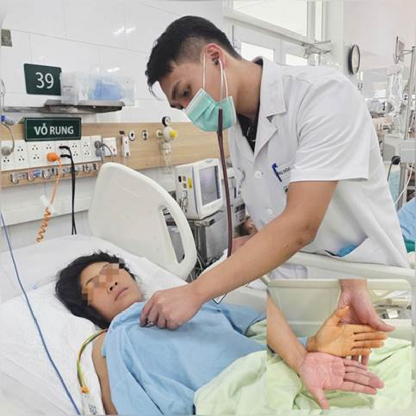 Bệnh nhân suy gan vàng da do ngộ độc nấm. Ảnh: BVCC