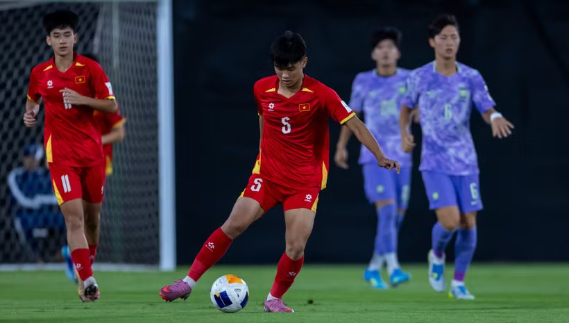 U17 Việt Nam nhận thất bại đậm 1-4 trước U17 Hàn Quốc. Ảnh: AFC