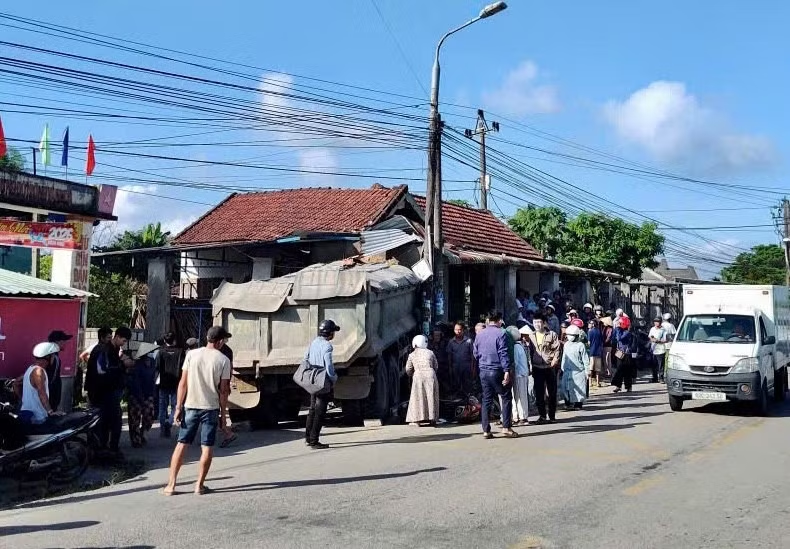 Hiện trường vụ tai nạn. Ảnh: Tiền Phong