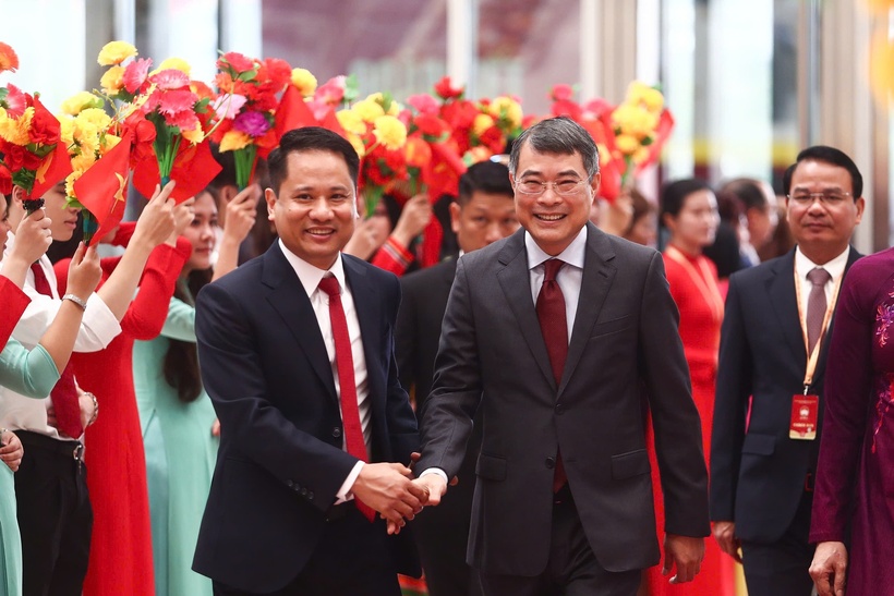 Ủy viên Bộ Chính trị, Thủ tướng Chính phủ Lê Minh Hưng đến dự phiên khai mạc Đại hội đại biểu Mặt trận Tổ quốc Việt Nam lần thứ XI - Ảnh: VGP/Nhật Bắc