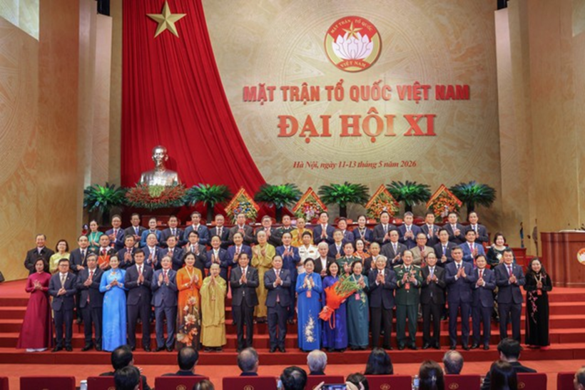 Đoàn Chủ tịch UBTƯ MTTQ Việt Nam khóa XI, nhiệm kỳ 2026 – 2031 ra mắt Đại hội.