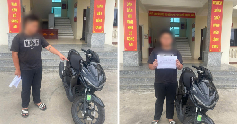 Nguyễn B.A. tại cơ quan công an.