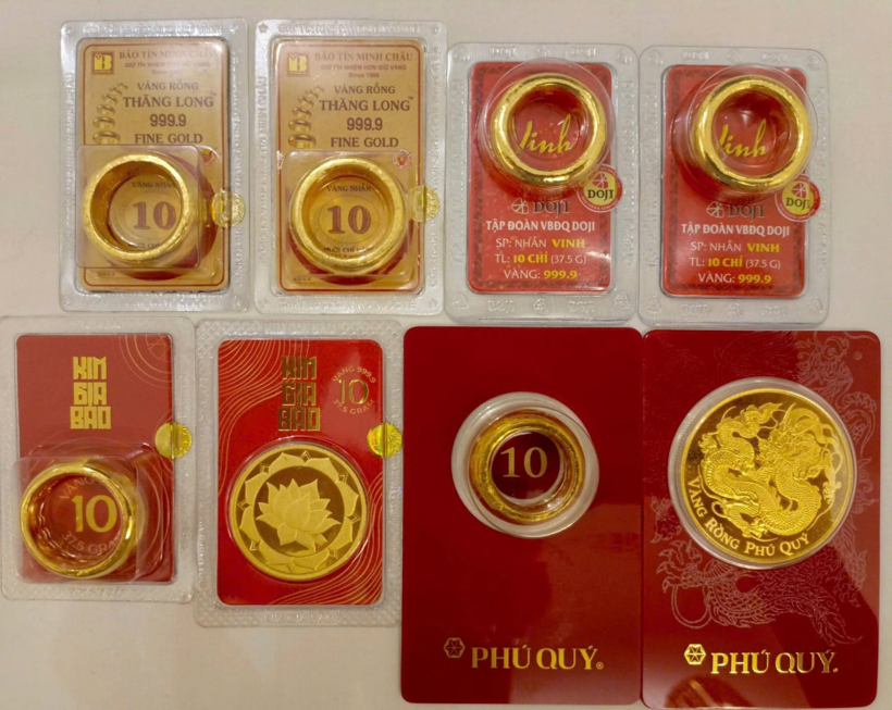 Giá vàng hôm nay 13/5 dự báo vàng SJC và nhẫn tiếp tục tăng theo xu hướng thế giới. (Ảnh: Dân Việt)