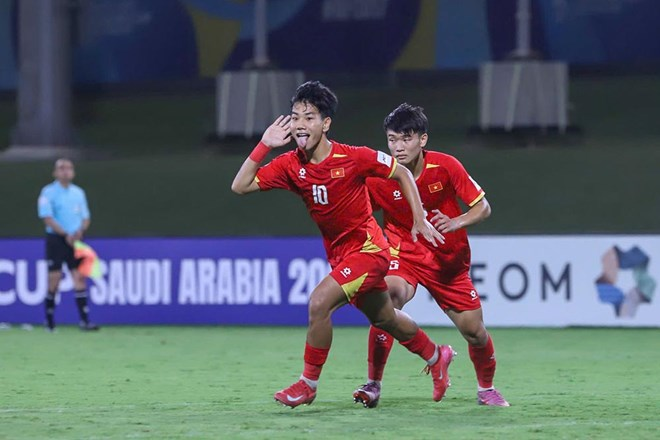 U17 Việt Nam nhận thưởng lớn sau thành tích giành vé dự U17 World Cup 2026. Ảnh: VFF