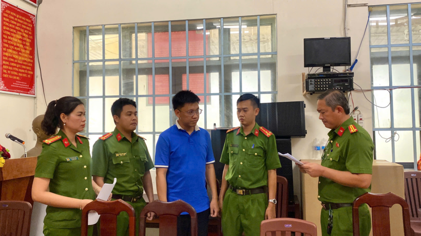Đối tượng Nguyễn Anh Tiến bị khởi tố, bắt tạm giam. (Ảnh: Công an tỉnh Tây Ninh)
