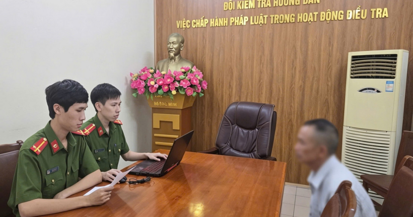Cơ quan Cảnh sát điều tra làm việc với đối tượng Phạm Văn Chính.