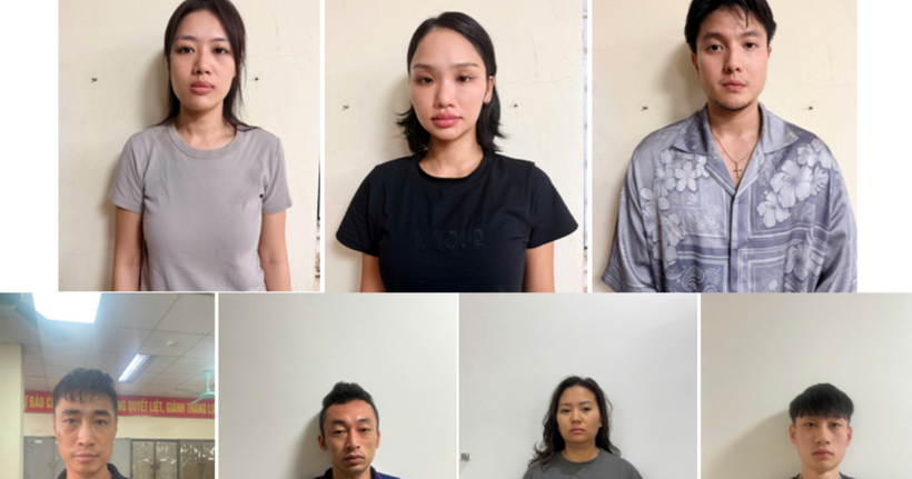 Các đối tượng trong vụ Tổ chức sử dụng trái phép chất ma túy xảy ra tại khu vực bãi tắm Tùng Thu (Đặc khu Cát Hải).