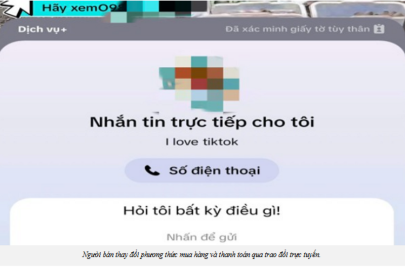 Người bán thay đổi phương thức mua hàng và thanh toán qua trao đổi trực tuyến.