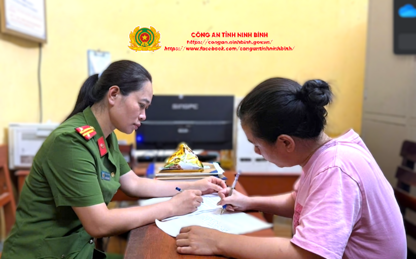 Bị can Lê Thị Yến Ngọc tại cơ quan Công an