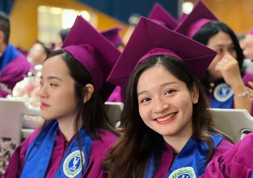 Học viên trong lễ tốt nghiệp cao học ở TP.HCM. Ảnh: Dân trí