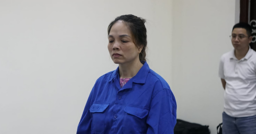 Bị cáo Nguyễn Thị Vân Anh tại phiên tòa.