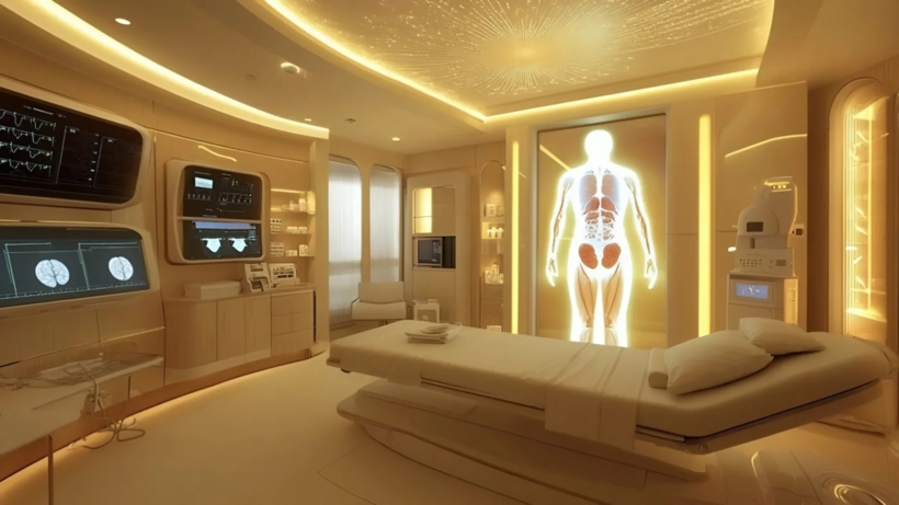 Các trung tâm điều trị bệnh tật, được gọi là MediShield, cung cấp dịch vụ chăm sóc chuyên sâu toàn diện, cung cấp những kỹ thuật cứu sống cho giới thượng lưu nhờ công nghệ AI tiên tiến, trong đó robot đóng vai trò như bác sĩ.
