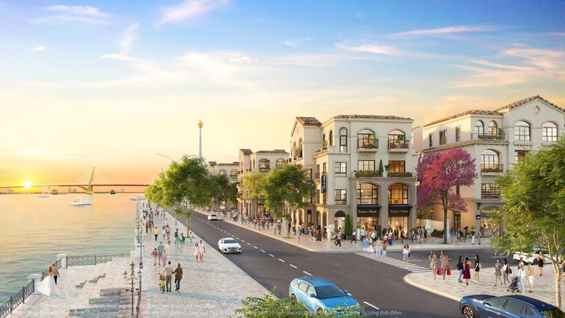 Royal Boulevard mang phong cách kiến trúc Ý tinh tế, tái hiện các thương phố sầm uất tại châu Âu
