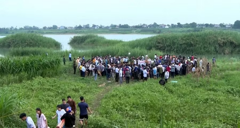 Hiện trường vụ đuối nước thương tâm. (Ảnh: Giáo dục & Thời đại)