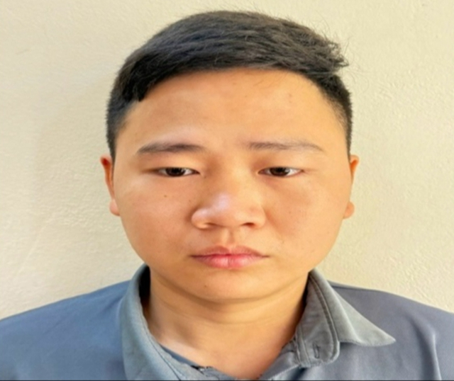 Đỗ Thế Hải tại cơ quan điều tra. Ảnh: Công an Hưng Yên