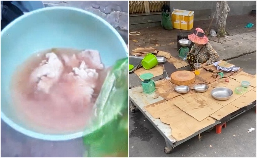 Số thịt bò mà khách hàng mua của quầy thịt tươi sống của bà V.T.X.H. được xác định là thịt lợn. (Ảnh: Dân trí)