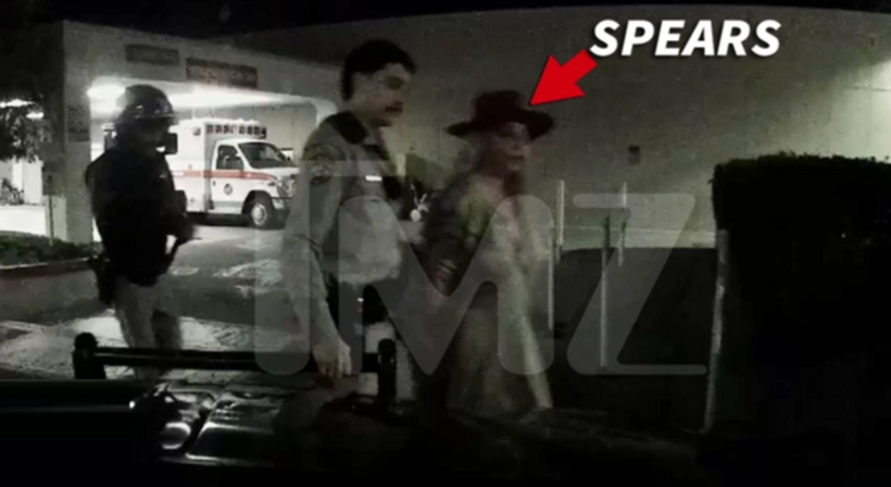 Britney Spears bị bắt giữ hôm 4/3. Ảnh:&nbsp;TMZ