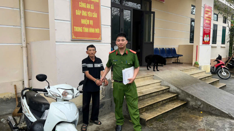 Một trong số các đối tượng bị bắt giữ. Ảnh: Lao Động