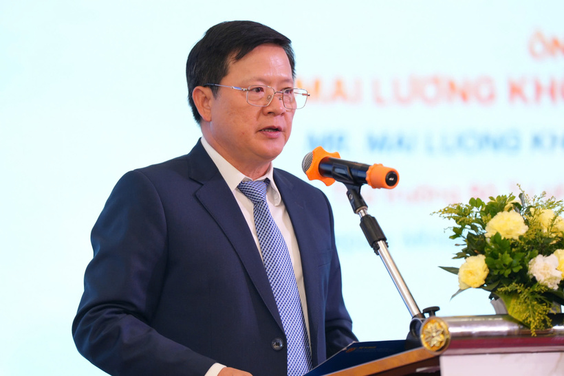 Ông Mai Lương Khôi - Thứ trưởng Bộ Tư pháp phát biểu tại chương trình.