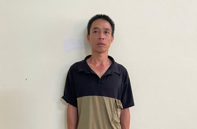 Đối tượng Trần Văn Minh tại cơ quan công an. Ảnh: Công an Hưng Yên