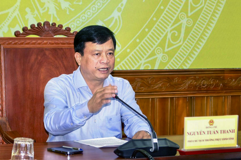 Phó Chủ tịch Thường trực UBND tỉnh Gia Lai Nguyễn Tuấn Thanh chỉ đạo cuộc họp. Ảnh: Lao Động