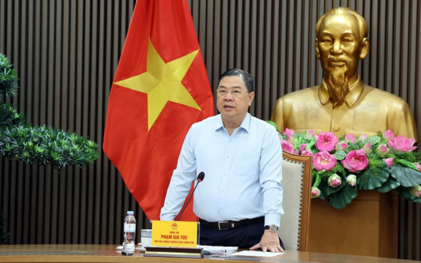 Phó Thủ tướng Thường trực Chính phủ Phạm Gia Túc phát biểu chỉ đạo tại cuộc họp (Ảnh: VGP).