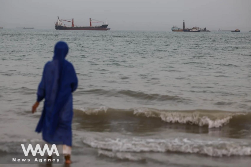 Một góc bãi biển Bandar Abbas (tại TP Bandar Abbas, tỉnh Hormozgan ở miền nam Iran). Ảnh: WANA