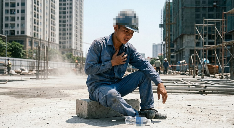 Chỉ sau một ngày làm việc liên tục dưới trời nắng gắt mà phớt lờ việc bù nước, một nam công nhân trẻ tuổi tại Hà Nội đã phải nhập viện cấp cứu trong tình trạng suy thận cấp nguy kịch. Ảnh minh họa