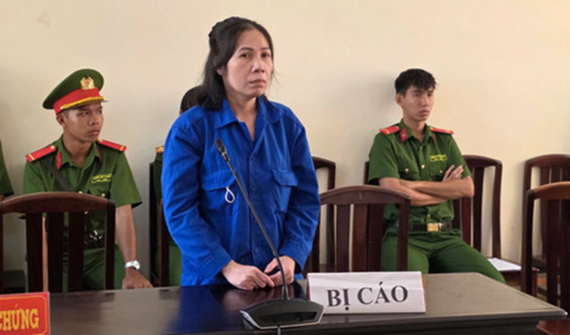 Bị cáo Ngô Ngọc Thảo tại phiên tòa xét xử. Ảnh: Công an TP.HCM