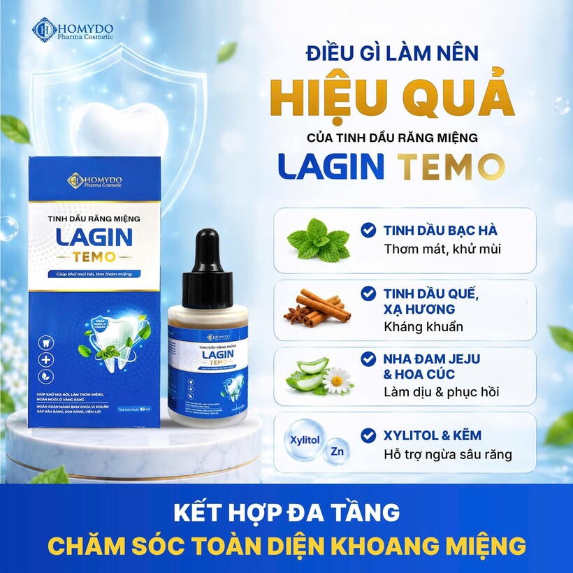 Với các thành phần tinh dầu tự nhiên, Lagin Temo giúp đánh bay mùi hôi và đem lại cảm giác mát lạnh tức thì