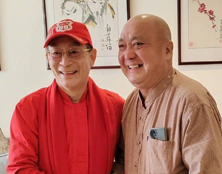 "Tôn Ngộ Không" Lục Tiểu Linh Đồng (trái) và An Vân Vũ.&nbsp; Ảnh: Weibo